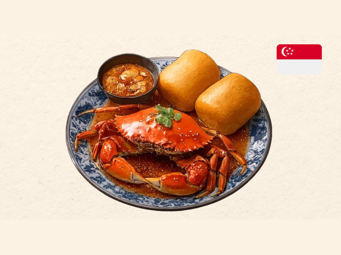 Chili Crab with Mantou illustration from the Kitchen Impossible card