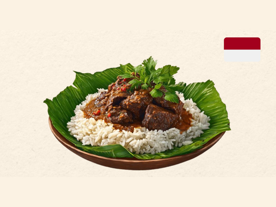 Beef Rendang illustration from the Kitchen Impossible card