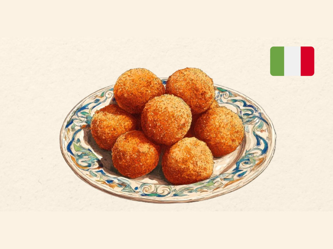 Arancini illustration from the Kitchen Impossible card