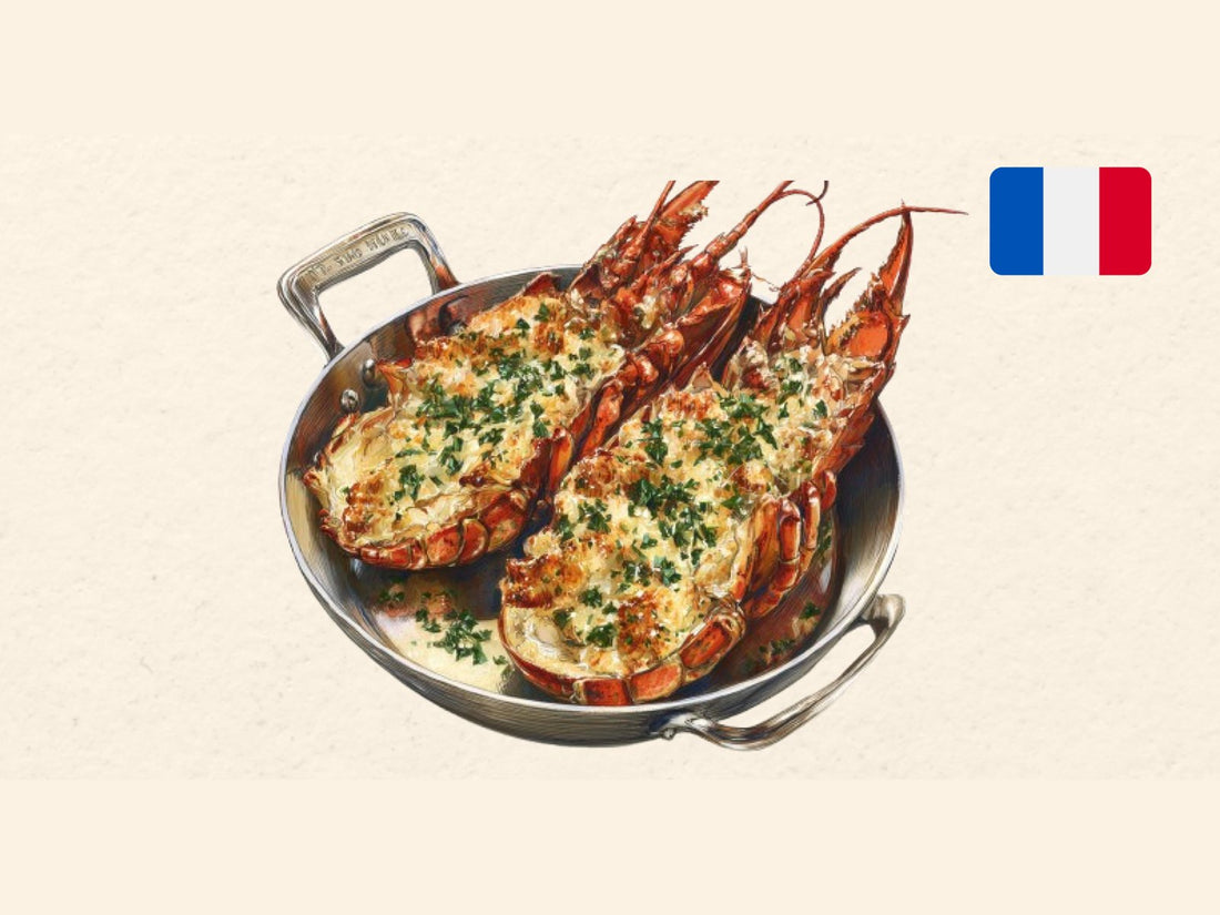 Lobster Thermidor illustration from the Kitchen Impossible card