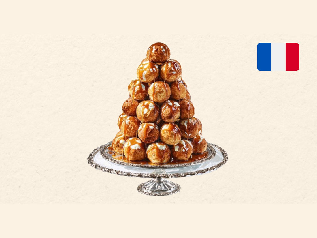 Croquembouche illustration from the Kitchen Impossible card