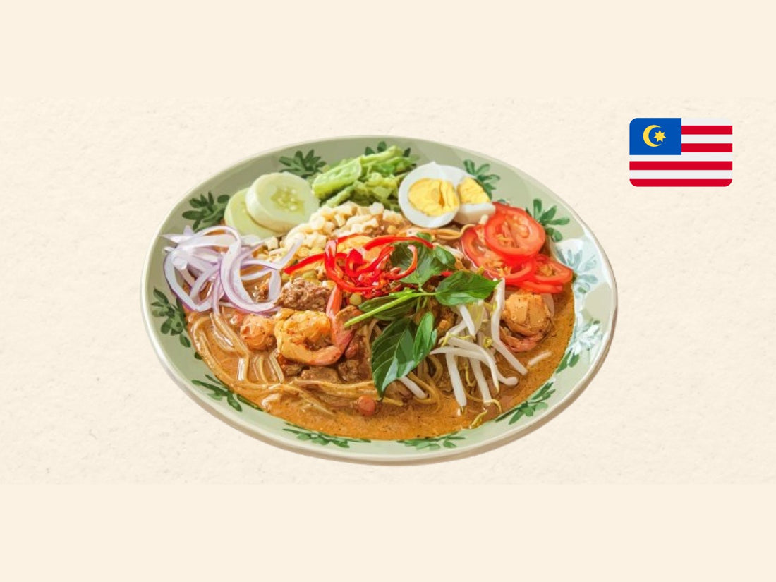 Laksa Johor illustration from the Kitchen Impossible card