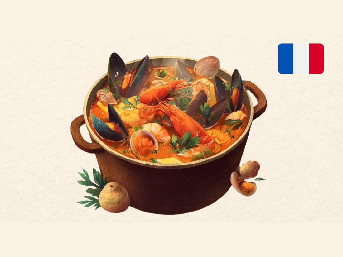 Bouillabaisse illustration from the Kitchen Impossible card